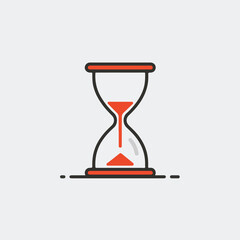 Sleek Hourglass Line Art Illustration