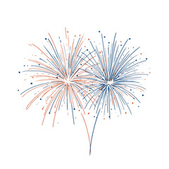 Elegant Independence Day Fireworks Vector Design