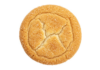 Isolated sugar cookie against neutral backdrop for stock content creation and graphics projects