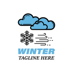 Winter vector logo design template