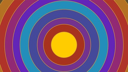 Colorful concentric circles create a vibrant and eyecatching background design