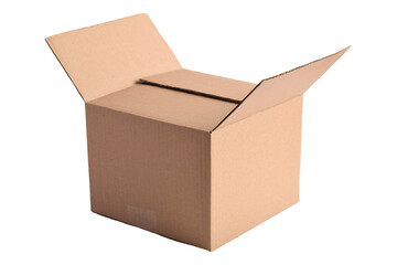 close up of  a cardboard box on white background