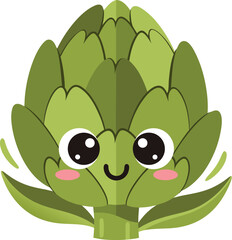 Cute Artichoke Character
