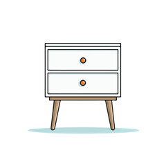 Sleek Nightstand Minimalist Vector Design Element
