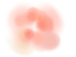 ふんわり柔らかいタッチの滲んだピンクのイラスト