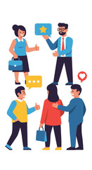 Obraz premium Inclusive Teamwork and Positive Feedback: Celebrating Collaboration and Achievement in a Diverse