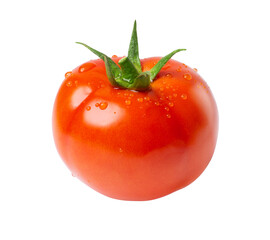 red tomato isolated on white