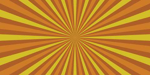 Vibrant Orange and Yellow Sunburst Background with Alternating Stripes and Radial Burst Effect for Dynamic Design Applications