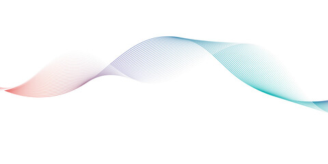 Abstract colorful wave background with smooth flowing gradient lines in soft pink, blue, and purple tones on a white background, modern digital art for design, technology, and presentation use.