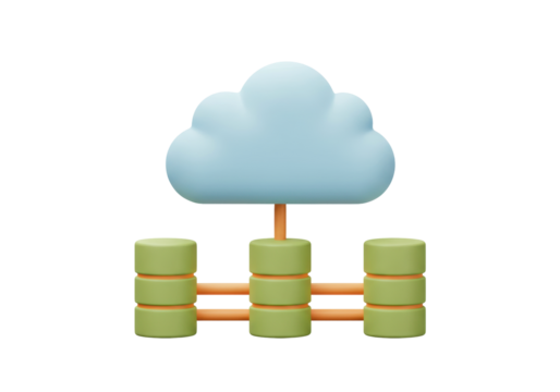 Isolated Cloud computing network servers connected, database system, information storage
