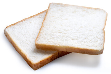 Sliced whole wheat bread loaf isolated on white background with clipping path, fresh healthy bakery food.