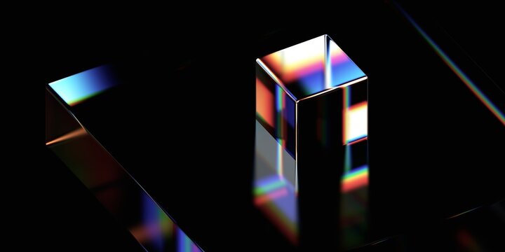 Abstract iridescent background design, 3d render