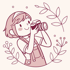 girl with a bouquet of flowers