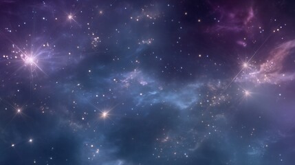 Beautiful Cosmic Background with Stars and Nebulae in Space