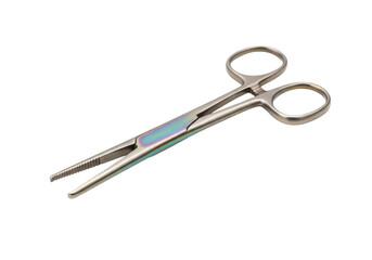 Isolated Metal Hemostat Instrument for Medical Use, Surgical Tool, Forceps, Clamp, Silver Tweezer
