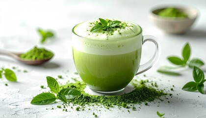 Matcha  Zielona herbata: japoński proszek matcha © Yuki.JPN
