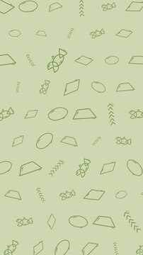geometry pattern animation geometric shapes repeating abstract simple outline green