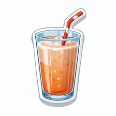 glass of iced milk tea