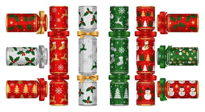 Festive Christmas Crackers A Colorful Array of Holiday Cheer and Festive Decorations