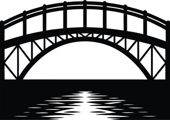 Arched Bridge Over Water Icon