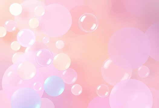 Abstract pastel bubble background with soft, overlapping circles,  pastel,  graphic design
