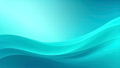 Fototapeta premium Abstract Turquoise Waves Background with Gradient.