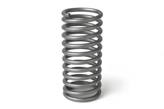 Metal compression spring for mechanical systems