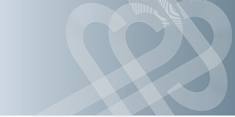 Abstract hexagon lines on gray background. Geometric stripe line art design for poster, brochure, cover, website, banner.