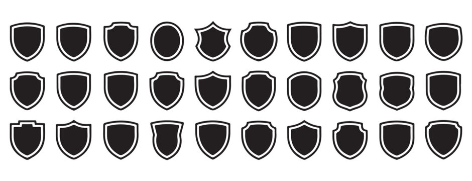 Assortment of shield shapes