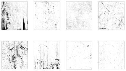 Dirty borders collection on white background. Grunge design elements. Rectangle text boxes. Dirty distress texture banners.
