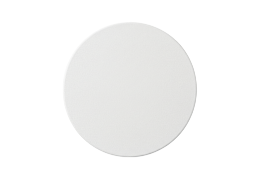 Isolated blank round badge, button, sticker, or label, empty area to apply your own design