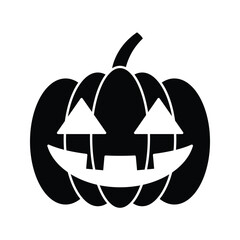 Halloween Pumpkin icon set silhouette vector illustrations on white background.