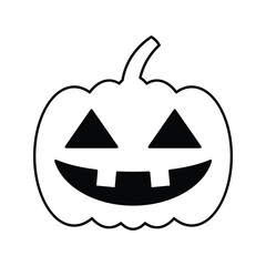 Halloween Pumpkin icon set silhouette vector illustrations on white background.
