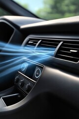 Naklejka premium Innovative Automotive Climate Control System Enhancing Comfort and Air Quality in Vehicles