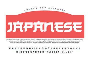 Asian calligraphy style font vector typeface alphabet typeset © Nurul