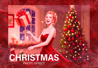 Christmas Photo Effect Template