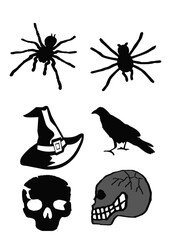 set of Halloween animal 