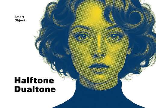 Halftone Dualtone Photo Effect