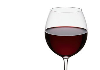 Isolated red wine in a glass for tasting and drinking at a wine tasting event studio shot