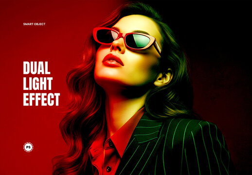 Double Light Photo Effect Template