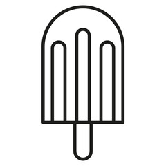 Ice cream icon. Sweet summer treat symbol. Frozen food Vector dessert. Delicious refreshment element.