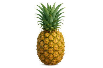 Fototapeta premium Pineapple fresh tropical fruit on transparent background, symbolizing healthy eating and summer freshness