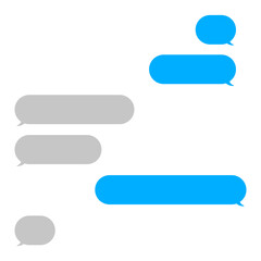 Obraz premium Chat messages icon. Dialogue speech symbol. Online text Vector element. Interface conversation feature.