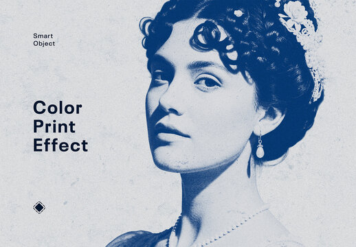 Color Print Photo Effect Template