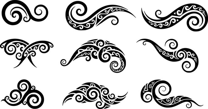 Maori Koru Seamless Pattern
