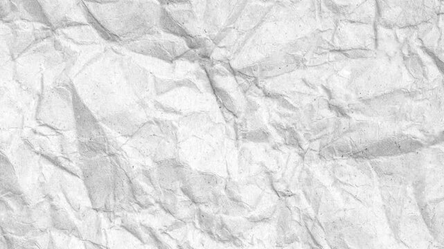 stop motion animation looping white crumpled paper background texture.background paper texture