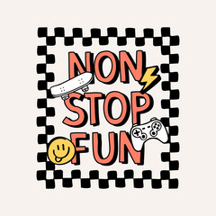 Skateboard illustration. Vector graphic for t-shirt prints, posters, and other uses.	