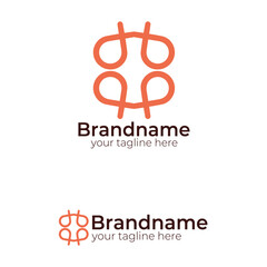 Abstract Interwoven Loop Knot Logo Design Symbolizing Connection, Community, and Partnership in a Modern Orange Monoline Vector Icon