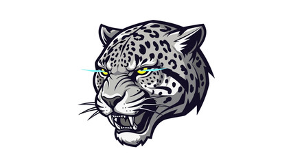 A detailed illustration of a jaguar's head, showcasing its fierce expression and spotted fur pattern.