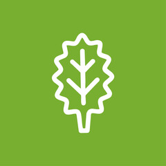 Leaf icon logo flat vector design